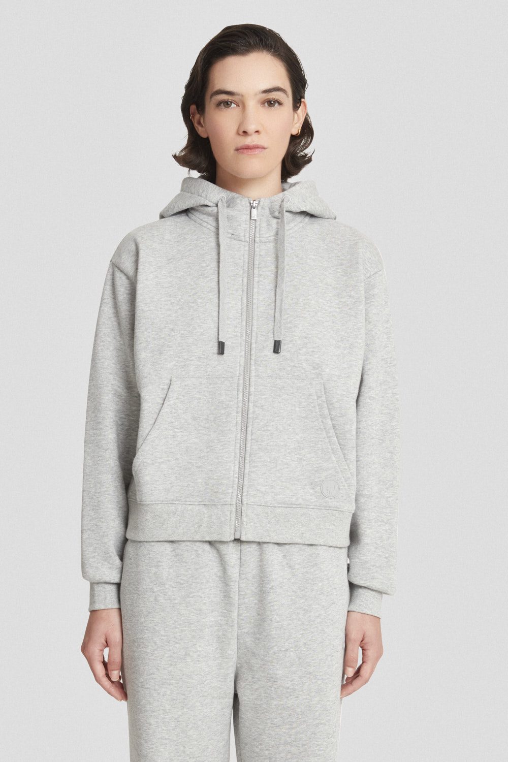 ciesse-outdoor-hoodie-grau-mit-zip-baumwolle-kapuze image 1