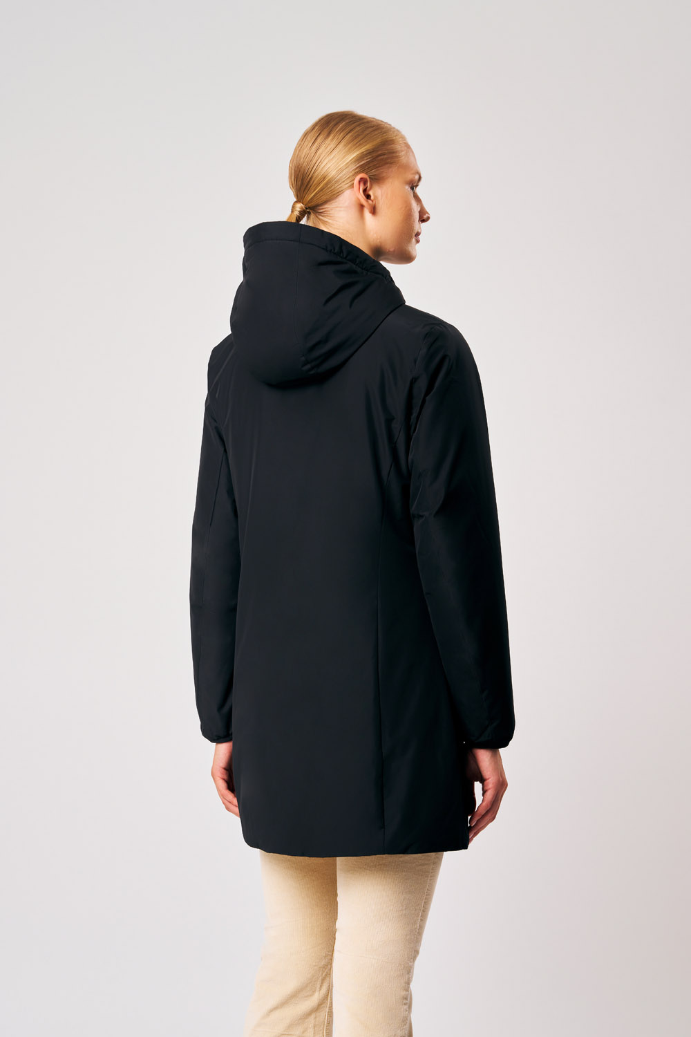 ciesse-matilda-lange-damenjacke-schwarz-mit-kapuze image 5