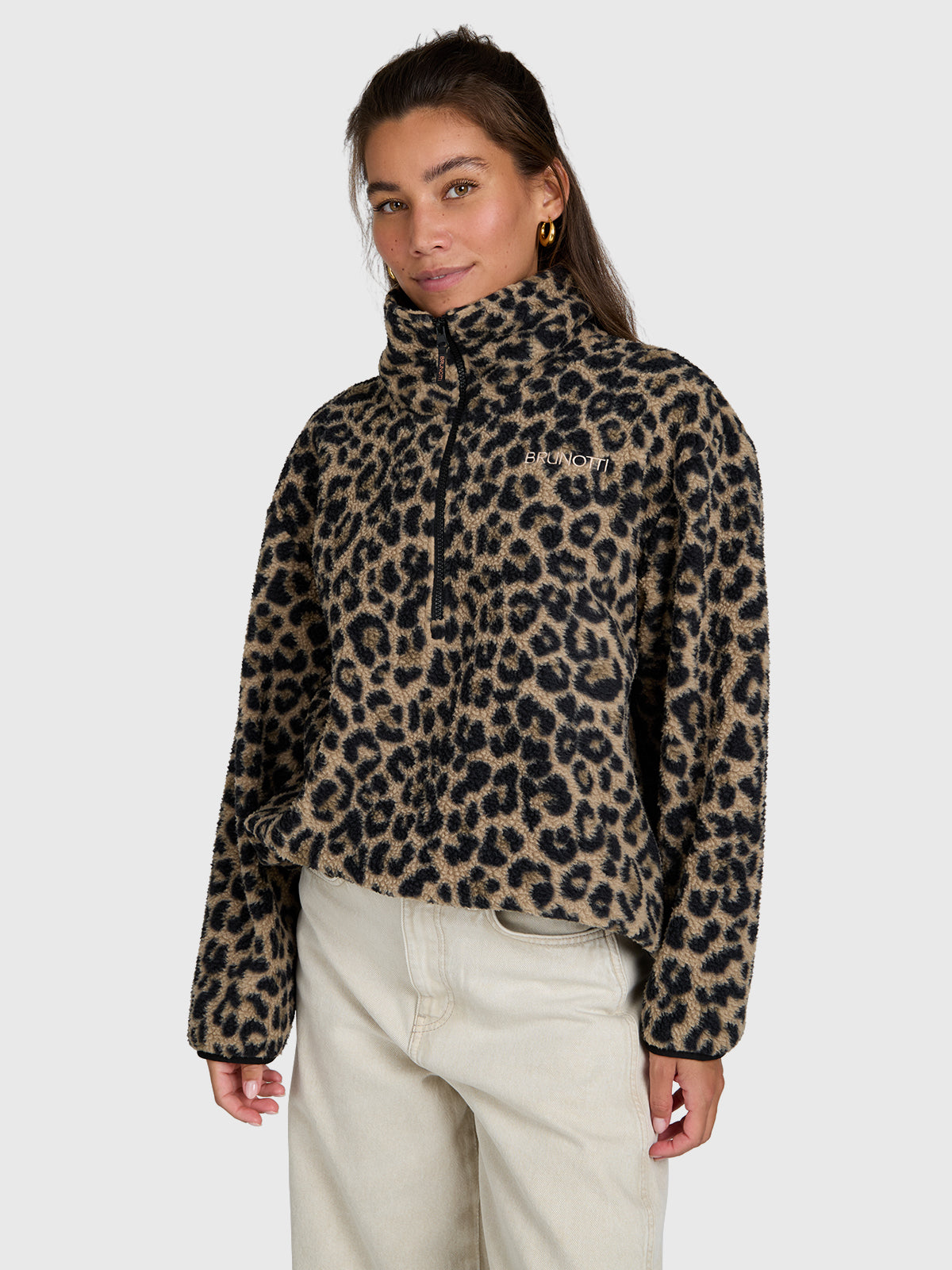 brunotti-rezan-damen-fleece-schwarz-lockerer-midlayer image 3