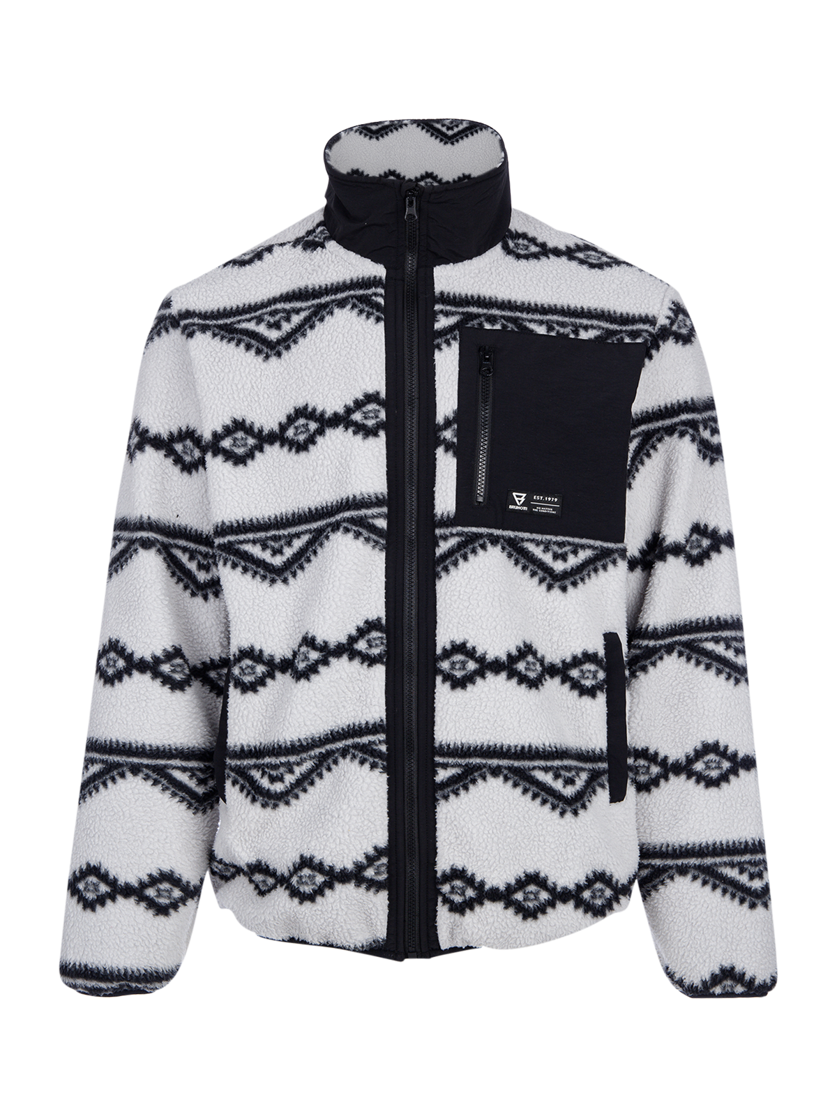brunotti-kevio-zip-herren-fleece-soft-grey-polyester image 7