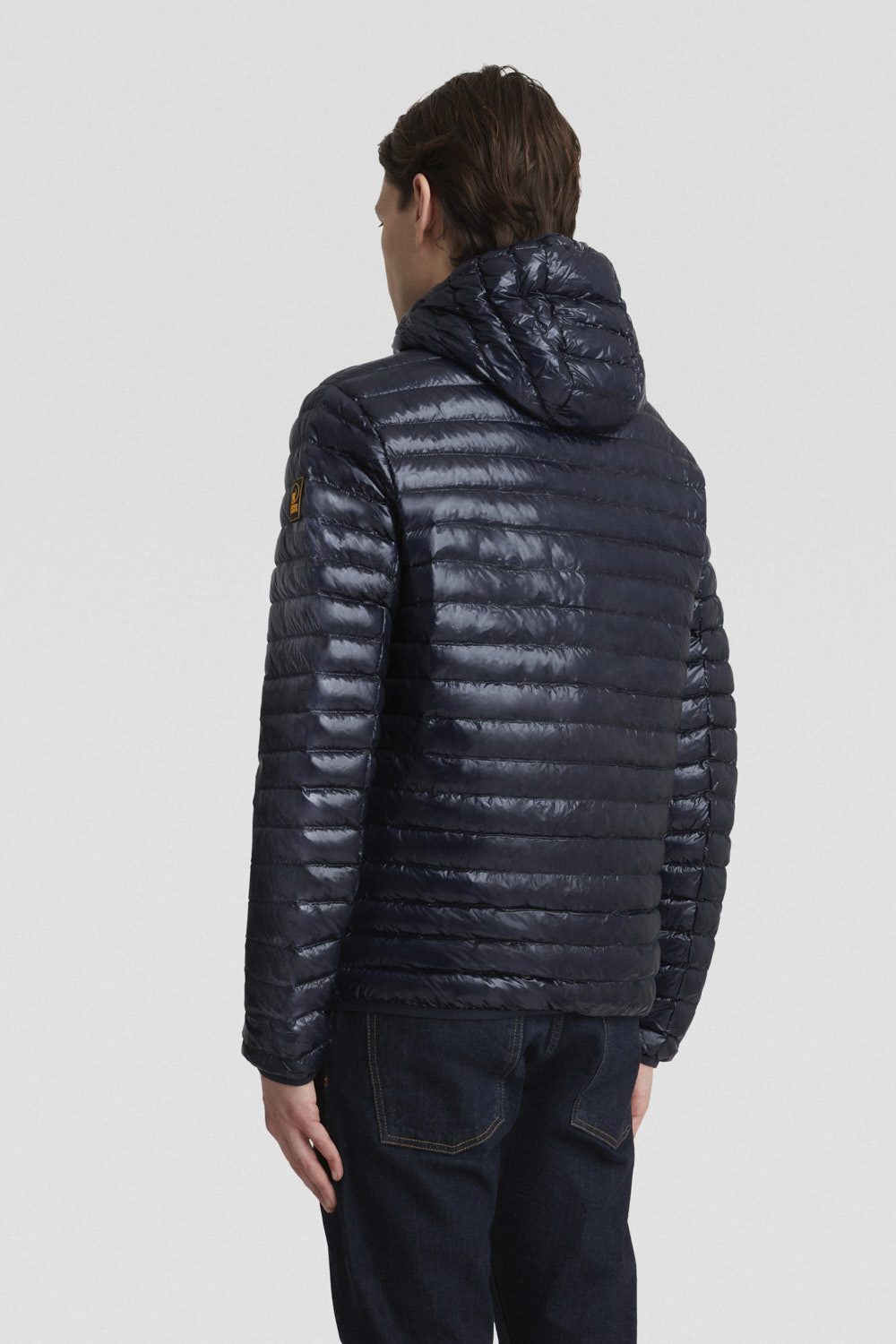 ciesse-piumini-daunenjacke-blau-gl-nzend-kapuze-echt-daune image 4