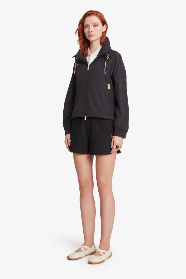 ciesse-lana-leichte-jacke-damen-schwarz-kurz-mit-kapuze image 1