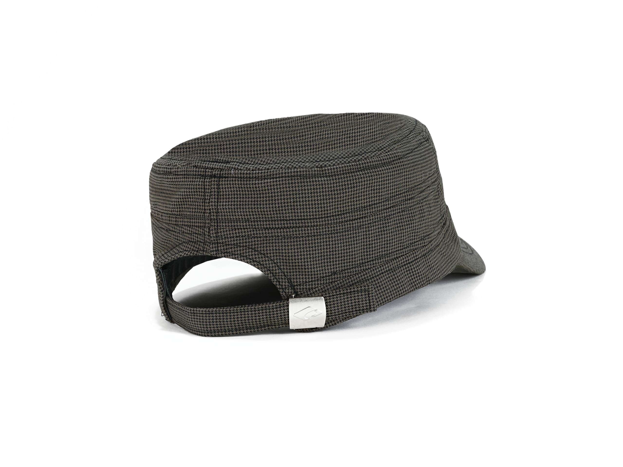 chillouts-heraklion-army-cap-grey-black-check-baumwolle image 4