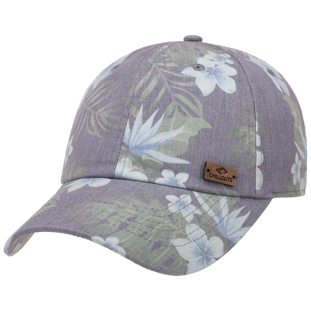 chillouts-waimea-beach-flowers-basecap-grey-salmon image 8