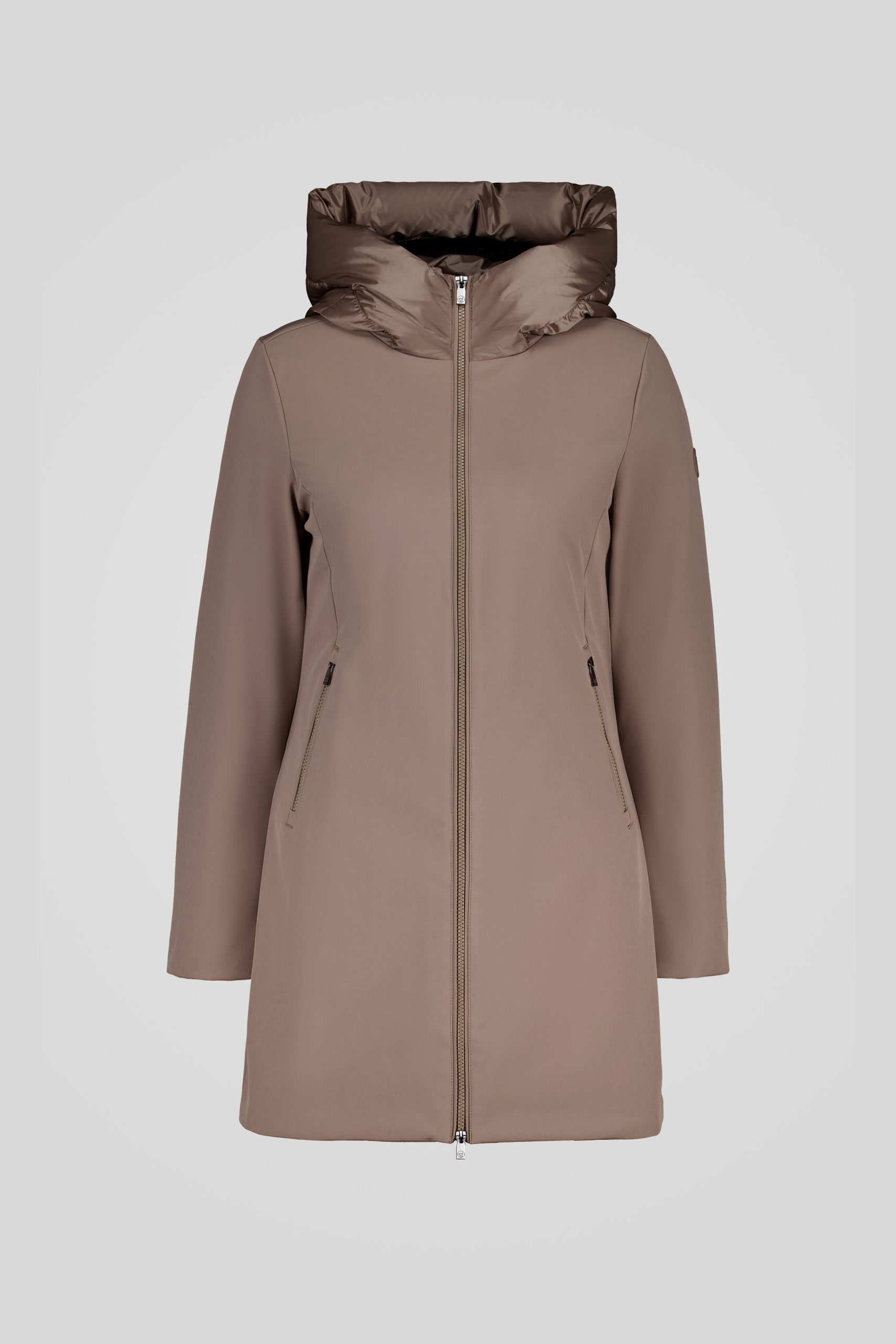 ciesse-outdoor-winterjacke-beige-lang-daunen-softshell image 5