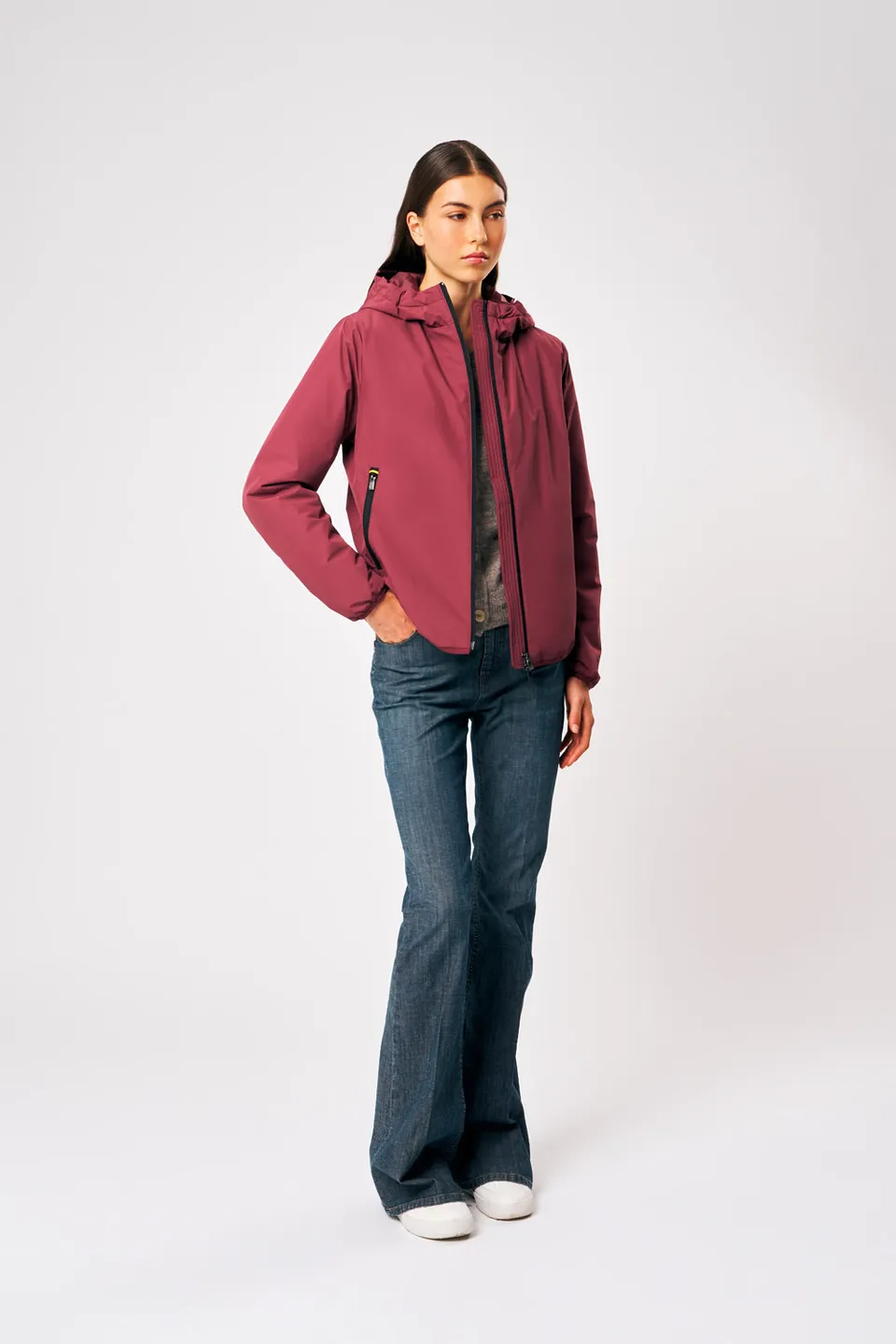 ciesse-outdoor-sofy-winterjacke-damen-bordeaux-kapuze image 1