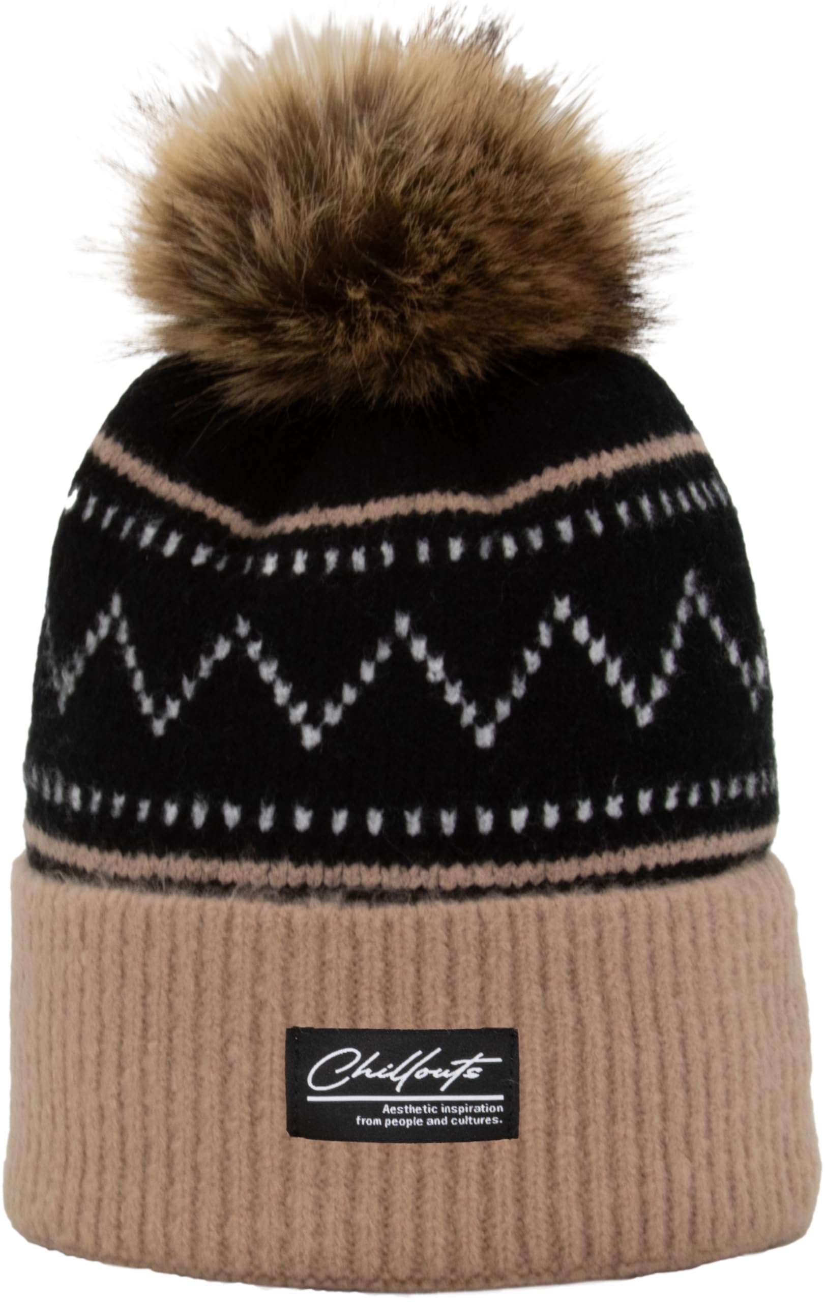 chillouts-ella-bommelm-tze-schwarz-winterm-tze-fleece image 1