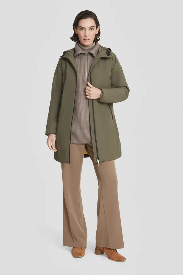 ciesse-outdoor-winterjacke-lang-gr-n-wattiert-kapuze-dwr image 1