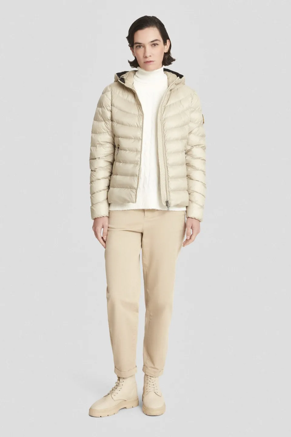 ciesse-outdoor-daunenjacke-braun-800fp-kapuze-leicht-dwr image 1